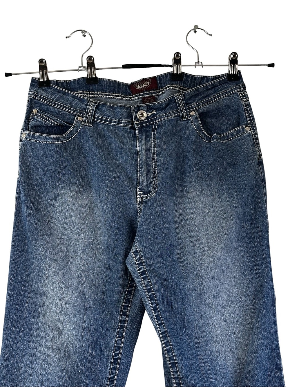 Angels Embellished Denim Capri Jeans Women’s Size 14P Y2K Bling Western Cowgirl - Picture 2 of 11